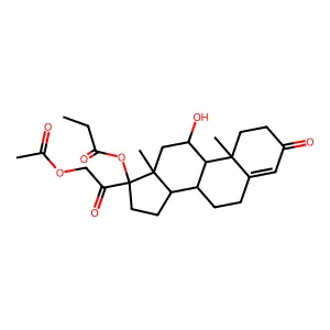 Hydrocortisone aceponate structure