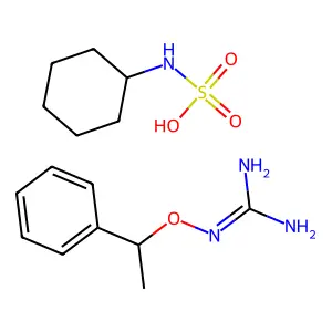 cyclohexylsulfamic acid2-(1-phenylethoxy)guanidine structure