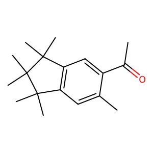 1-(1,1,2,2,3,3,6-heptamethylinden-5-yl)ethanone structure