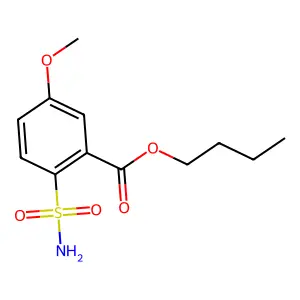 Butyl 5-methoxy-2-sulfamoylbenzoate structure