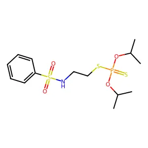 N-[2-di(propan-2-yloxy)phosphinothioylsulfanylethyl]benzenesulfonamide structure