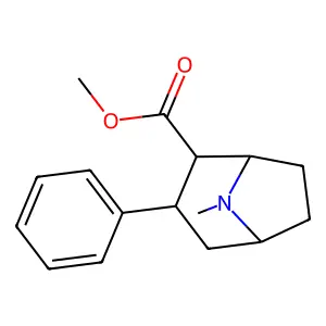 methyl 8-methyl-3-phenyl-8-azabicyclo[3.2.1]octane-2-carboxylate structure