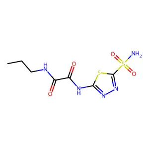 N-propyl-N'-(5-sulfamoyl-1,3,4-thiadiazol-2-yl)oxamide structure