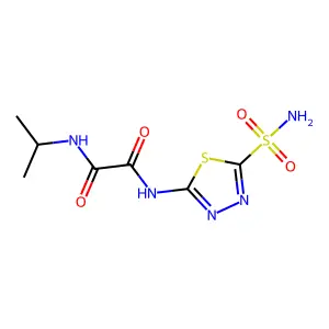 N'-propan-2-yl-N-(5-sulfamoyl-1,3,4-thiadiazol-2-yl)oxamide structure