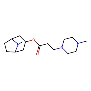 Atropine beta-(N-methylpiperazinyl)propionate structure