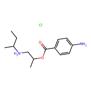 p-Aminobenzoic acid (2-(sec-butylamino)-1-methyl)ethyl ester hydrochloride structure