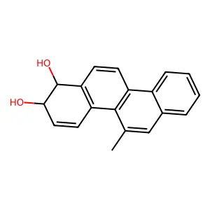 1,2-Chrysenediol, 1,2-dihydro-5-methyl-, (1R,2R)-rel- structure