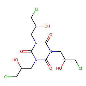 Tris(3-chloro-2-hydroxypropyl)isocyanurate structure