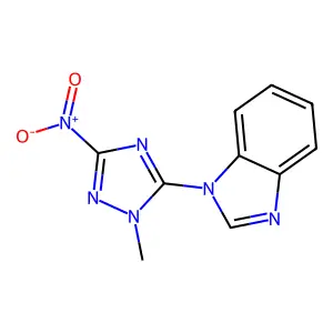 1-(2-methyl-5-nitro-1,2,4-triazol-3-yl)benzimidazole structure