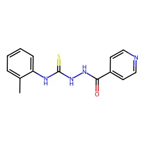 1-(2-methylphenyl)-3-(pyridine-4-carbonylamino)thiourea structure