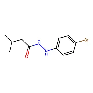 ISOVALERIC ACID, 2-(p-BROMOPHENYL)HYDRAZIDE structure