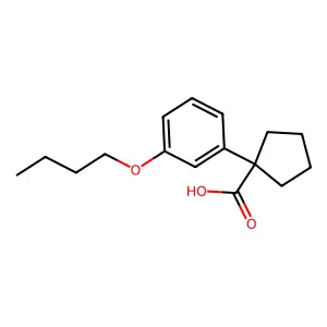 1-(3-Butoxyphenyl)cyclopentanecarboxylic acid structure