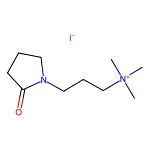 trimethyl-[3-(2-oxopyrrolidin-1-yl)propyl]azanium iodide structure
