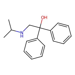 1,1-diphenyl-2-(propan-2-ylamino)ethanol structure