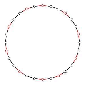 1,3,6,9,12,15,17,20,23,26-Decaoxacyclooctacosane structure