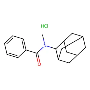 BENZAMIDE, N-(2-ADAMANTYL)-N-METHYL-, HYDROCHLORIDE structure