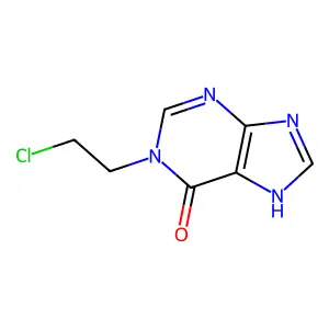 1-(2-chloroethyl)-7H-purin-6-one structure