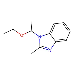 1-(1-ethoxyethyl)-2-methylbenzimidazole structure