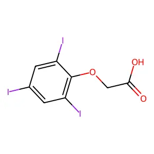 (2,4,6-Triiodophenoxy)acetic acid structure