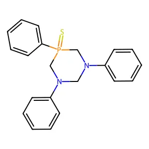 1,3,5-Diazaphosphorine, hexahydro-1,3,5-triphenyl-, 5-sulfide structure