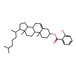 [10,13-dimethyl-17-(6-methylheptan-2-yl)-2,3,4,7,8,9,11,12,14,15,16,17-dodecahydro-1H-cyclopenta[a]phenanthren-3-yl] 2-hydroxybenzoate structure