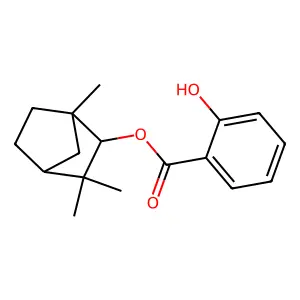 (1,3,3-trimethyl-2-bicyclo[2.2.1]heptanyl) 2-hydroxybenzoate structure