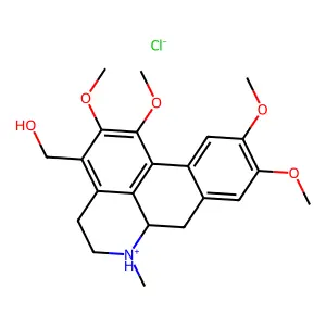 1,2,9,10-Tetramethoxy-6a-alpha-aporphine-3-methanol hydrochloride structure