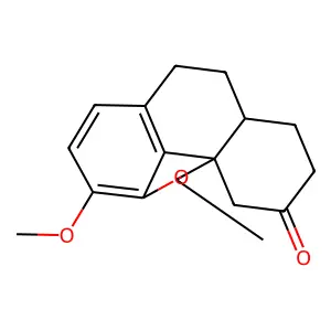 12-methoxy-15-methyl-14-oxatetracyclo[7.6.1.01,6.013,16]hexadeca-9(16),10,12-trien-3-one structure