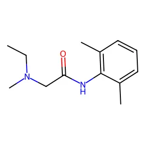 Ethylmethylglycinexylidide structure