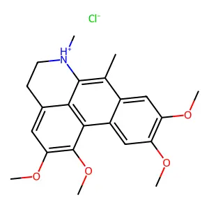 APORPHINE, 6a,7-DIDEHYDRO-7-METHYL-1,2,9,10-TETRAMETHOXY-, HYDROCHLORIDE structure