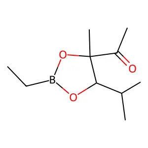 1-(2-ethyl-4-methyl-5-propan-2-yl-1,3,2-dioxaborolan-4-yl)ethanone structure