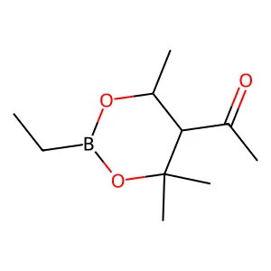 1-(2-Ethyl-4,4,6-trimethyl-1,3,2-dioxaborinan-5-yl)ethanone structure