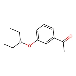 1-(3-diethylboranyloxyphenyl)ethanone structure