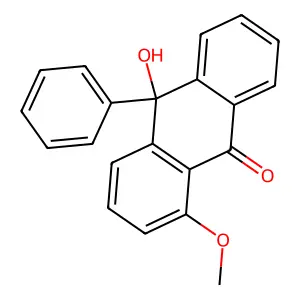 10-hydroxy-1-methoxy-10-phenylanthracen-9-one structure