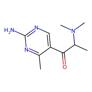 1-(2-amino-4-methylpyrimidin-5-yl)-2-(dimethylamino)propan-1-one structure