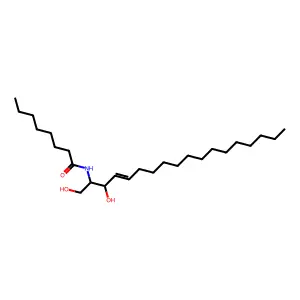 N-(1,3-dihydroxyoctadec-4-en-2-yl)octanamide structure