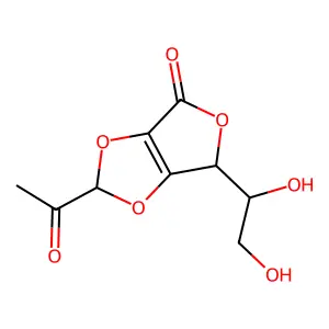 Ascorbic acid methylglyoxal acetal structure