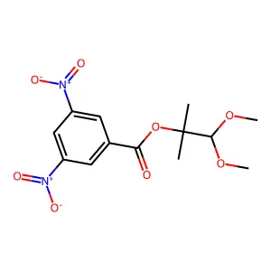 (1,1-dimethoxy-2-methylpropan-2-yl) 3,5-dinitrobenzoate structure