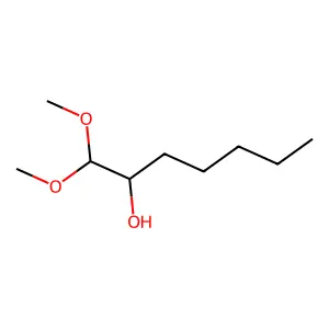 1,1-dimethoxyheptan-2-ol structure