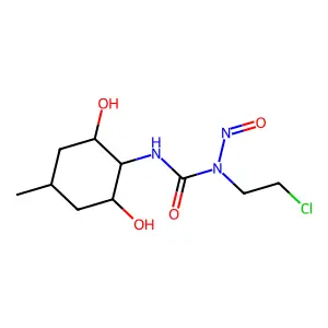 1-(2-chloroethyl)-3-[(2S,6R)-2,6-dihydroxy-4-methylcyclohexyl]-1-nitrosourea structure
