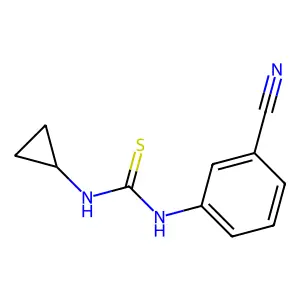 1-(3-cyanophenyl)-3-cyclopropylthiourea structure
