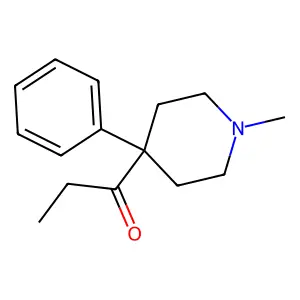 1-(1-methyl-4-phenylpiperidin-4-yl)propan-1-one structure