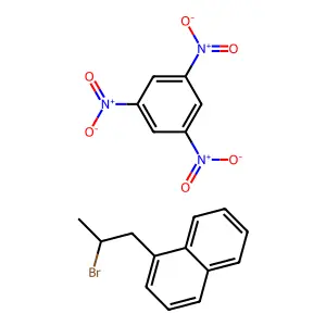 1-(2-bromopropyl)naphthalene;1,3,5-trinitrobenzene structure