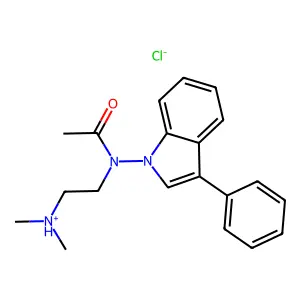 N-(2-(Dimethylamino)ethyl)-N-(3-phenyl-1-indolyl)acetamide hydrochloride structure