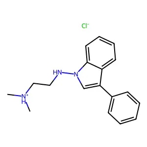 dimethyl-[2-[(3-phenylindol-1-yl)amino]ethyl]azanium chloride structure