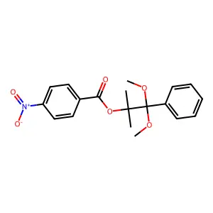 (1,1-dimethoxy-2-methyl-1-phenylpropan-2-yl) 4-nitrobenzoate structure