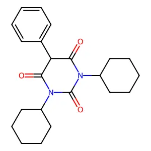 BARBITURIC ACID, 1,3-DICYCLOHEXYL-5-PHENYL- structure