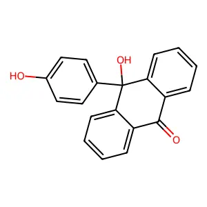 10-hydroxy-10-(4-hydroxyphenyl)anthracen-9-one structure