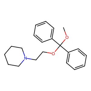 1-[2-[methoxy(diphenyl)methoxy]ethyl]piperidine structure