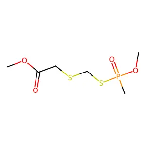 methyl 2-[[methoxy(methyl)phosphoryl]sulfanylmethylsulfanyl]acetate structure